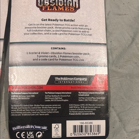 Pokemon Scarlet & Violet Obsidian Flames Booster Pack - Picture 3 of 5